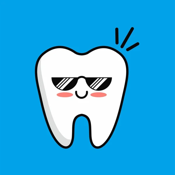 Cool tooth with sunglasses